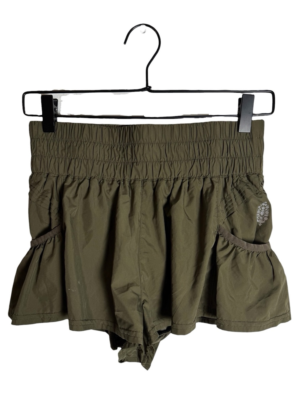 FP Movement Free People Get Your Flirt On Shorts Olive Green High Rise